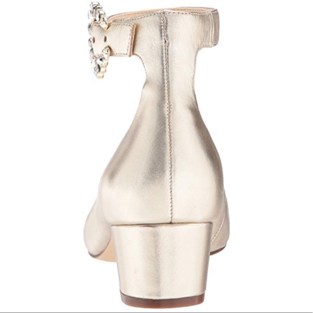 Light Gold Embellished Brooch Mary Jane Pump - Picture 7 of 7